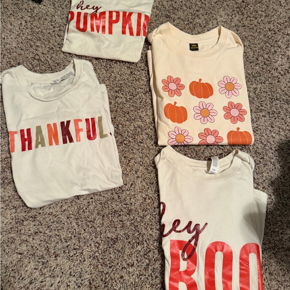 Girls Thanksgiving shirt bundle
